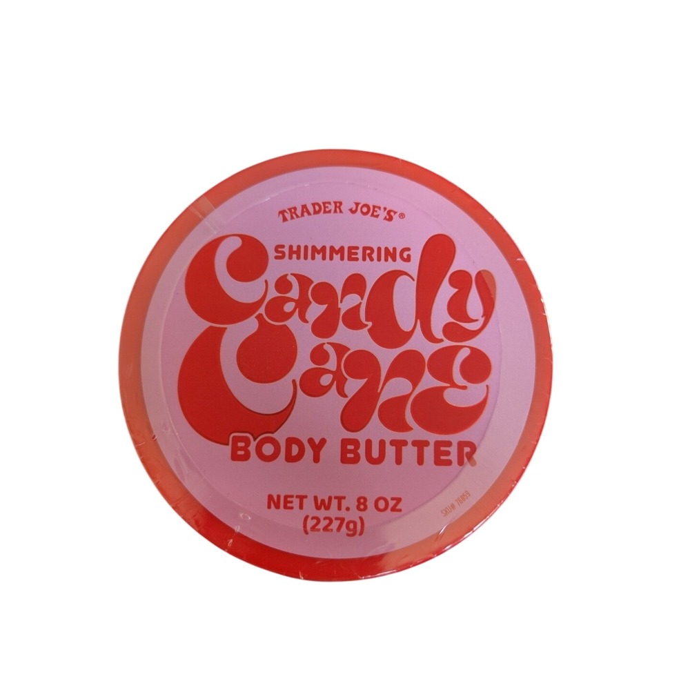 TRADER JOE'S Shimmering Candy Cane Body Butter 8oz LIMITED Edition 🎁 Gift